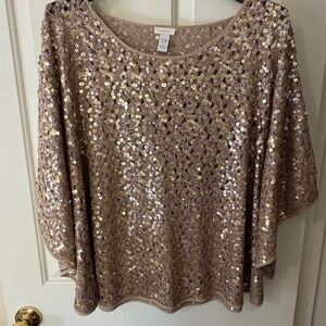 Sequined poncho from Chico’s